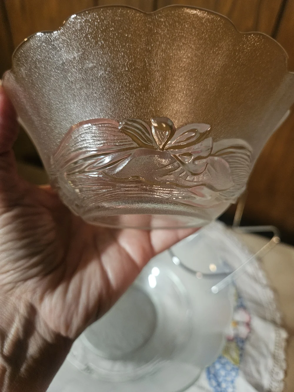 Vintage Continental Pride Frosted Glass Chip and Dip Set -NIB